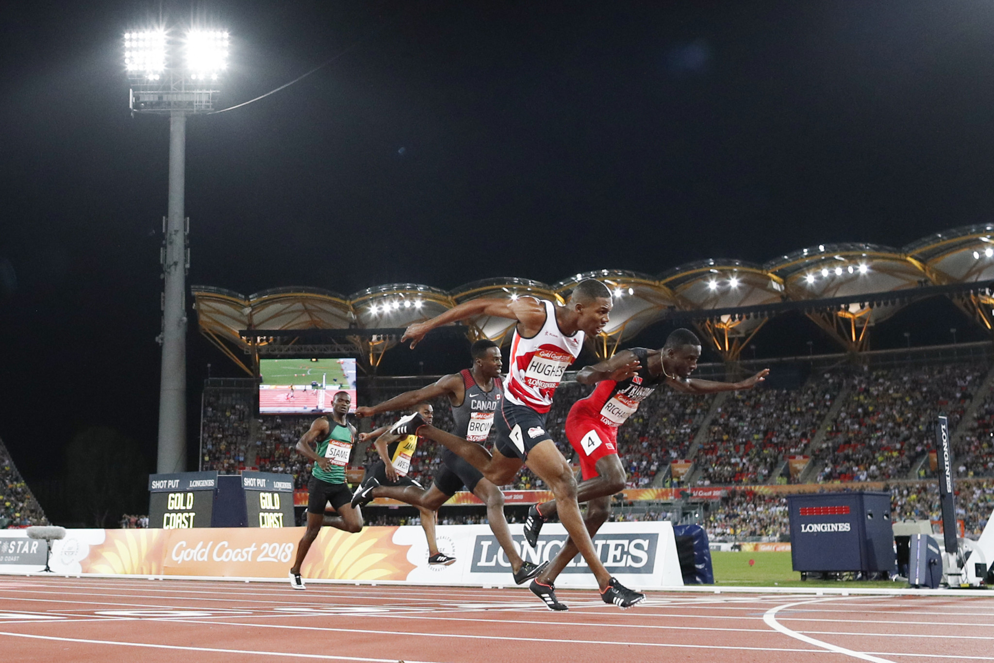 Richards wins men's 200m title at Gold Coast 2018 after Hughes’ disqualification as Miller-Uibo claims women's crown