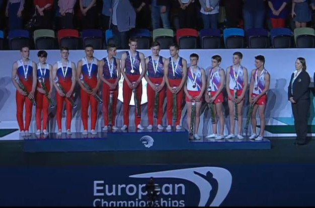 Belarus won the junior men's trampoline team title on the opening day of the European Championships in Trampoline, Double Mini-Trampoline and Tumbling in Baku ©EGU 