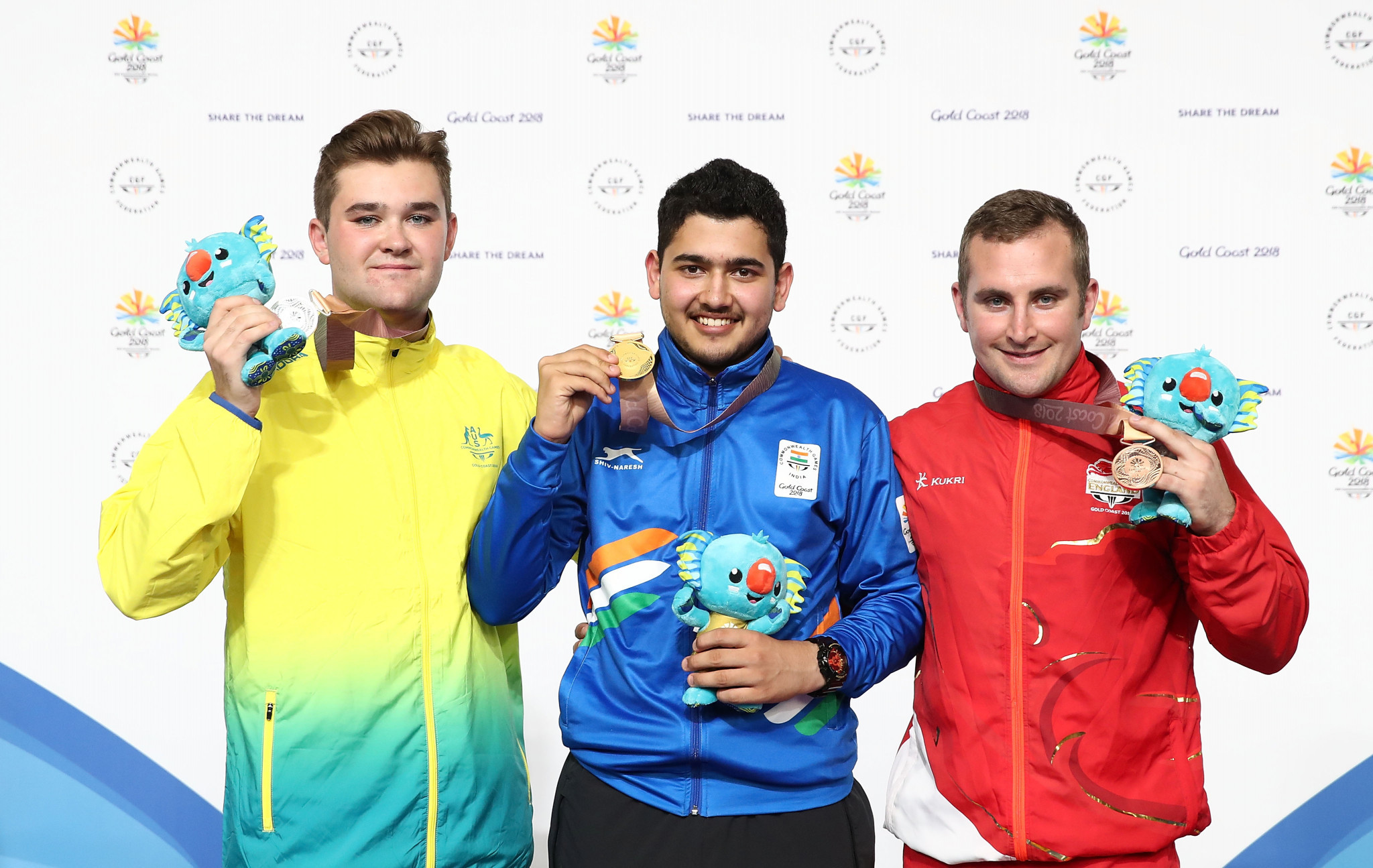 Anish Bhanwala shattered the Commonwealth Games record to become India's youngest gold medallist in the history of the event ©Getty Images