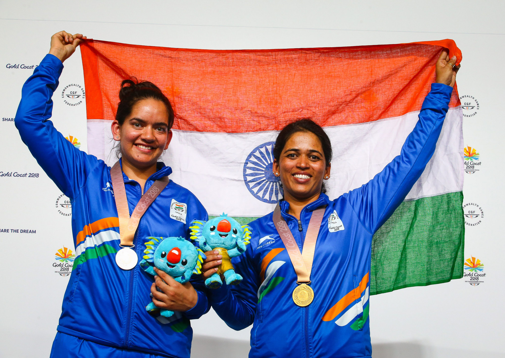 Tejaswini Sawant maintained India's dominance of the shooting events here by winning the women's 50m rifle three positions gold medal ©Getty Images