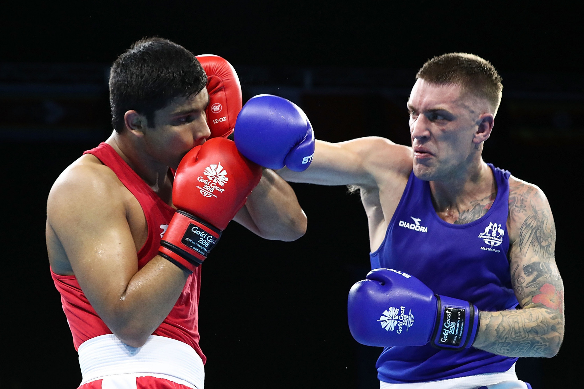 Australia's Jason Whateley was among the many fighters to reach a boxing gold medal match today, beating India's Naman Tanwar in the men's 91kg semi-finals ©Getty Images