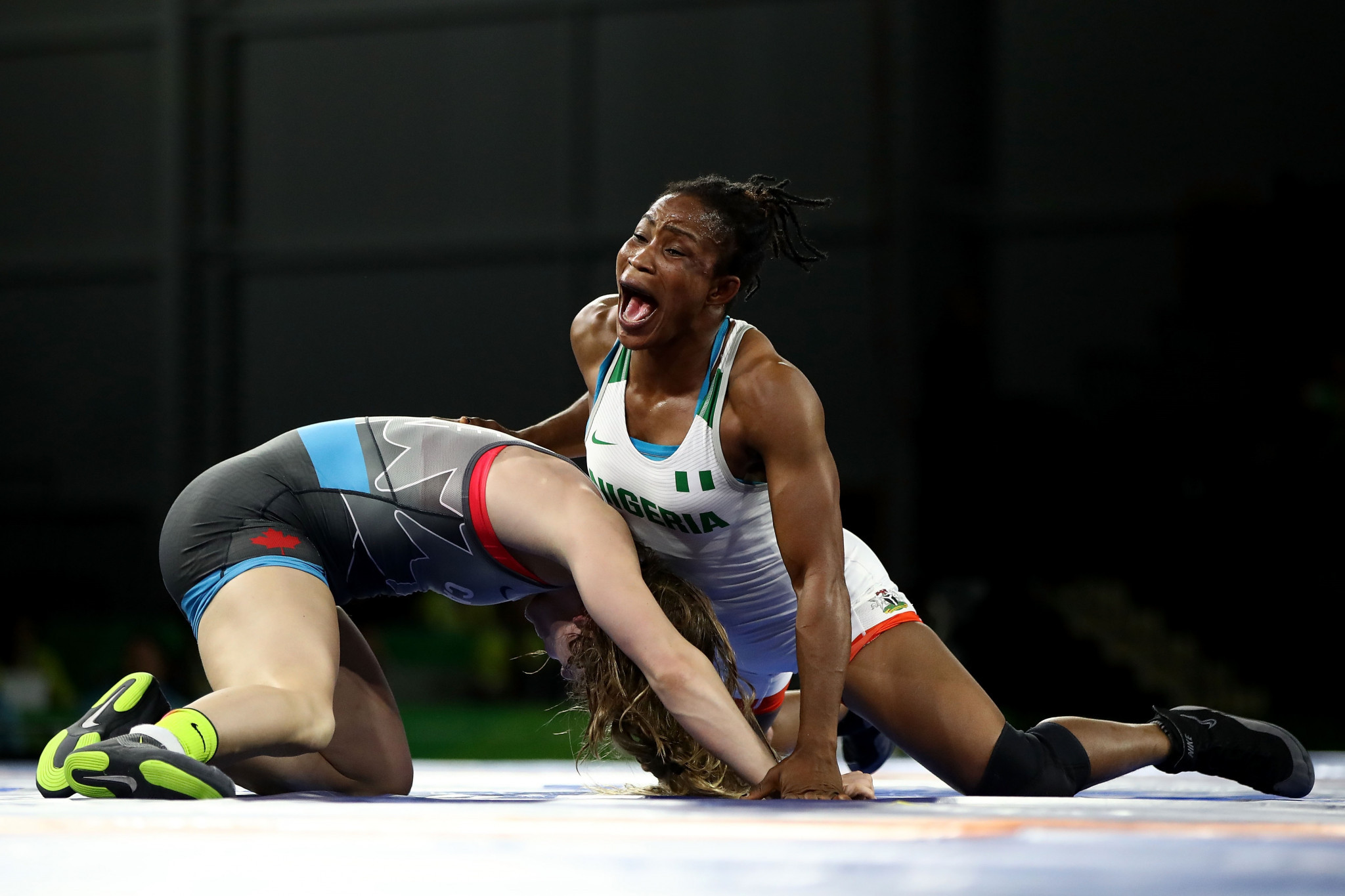 Nigeria dominated today's women's freestyle wrestling action with Blessing Oborududu winning the 68 kilograms title ©Getty Images
