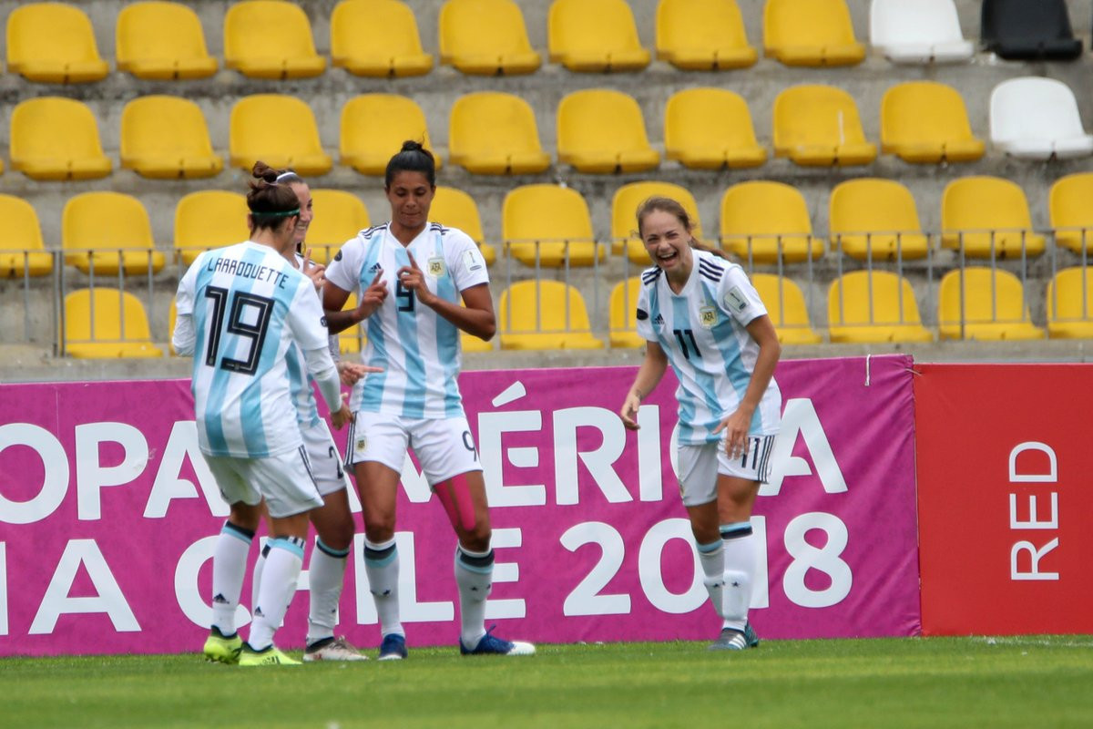 Argentina overcame Venezuela to advance to the next round ©Twitter/CAFemChile2018