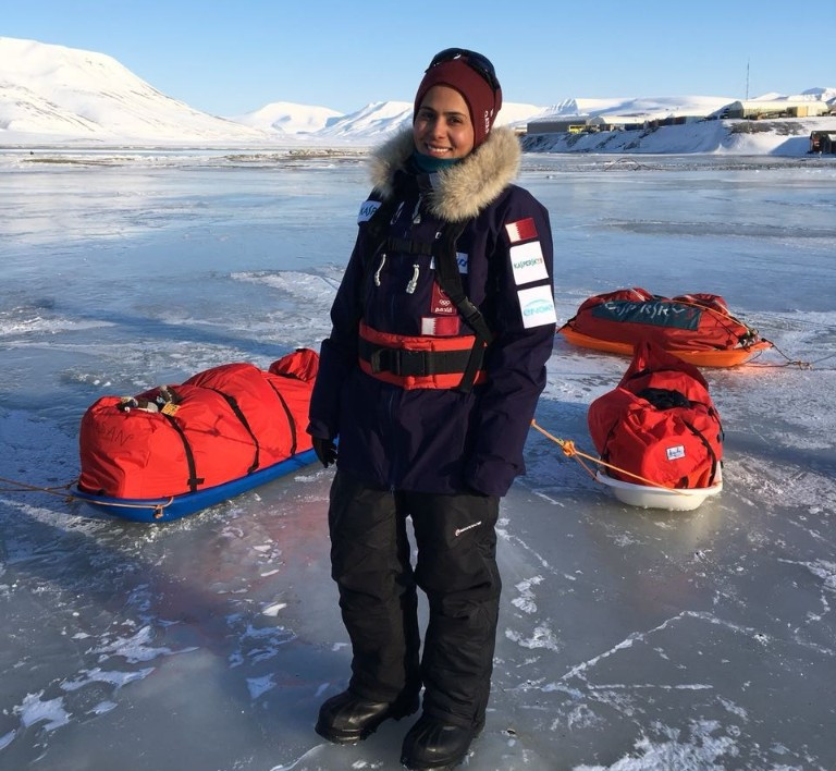 Sheikha Asma Al Thani will hope to become the first Qatari to ski to the North Pole ©QOC