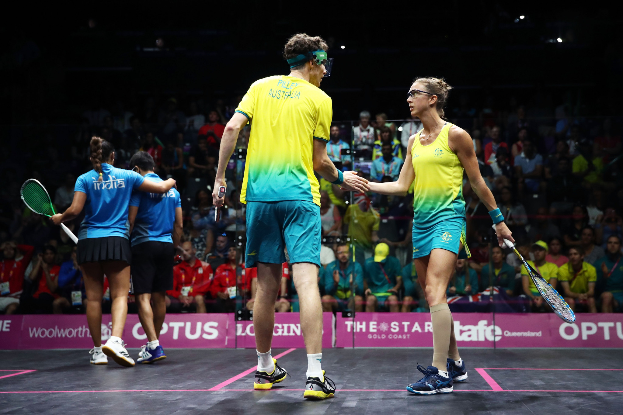 Hosts Australia won their first squash medal of the Games after cousins Donna Urquhart and Cameron Pilley defeated India’s Dipika Pallikal Karthik and Saurav Ghosal in the mixed doubles final ©Getty Images