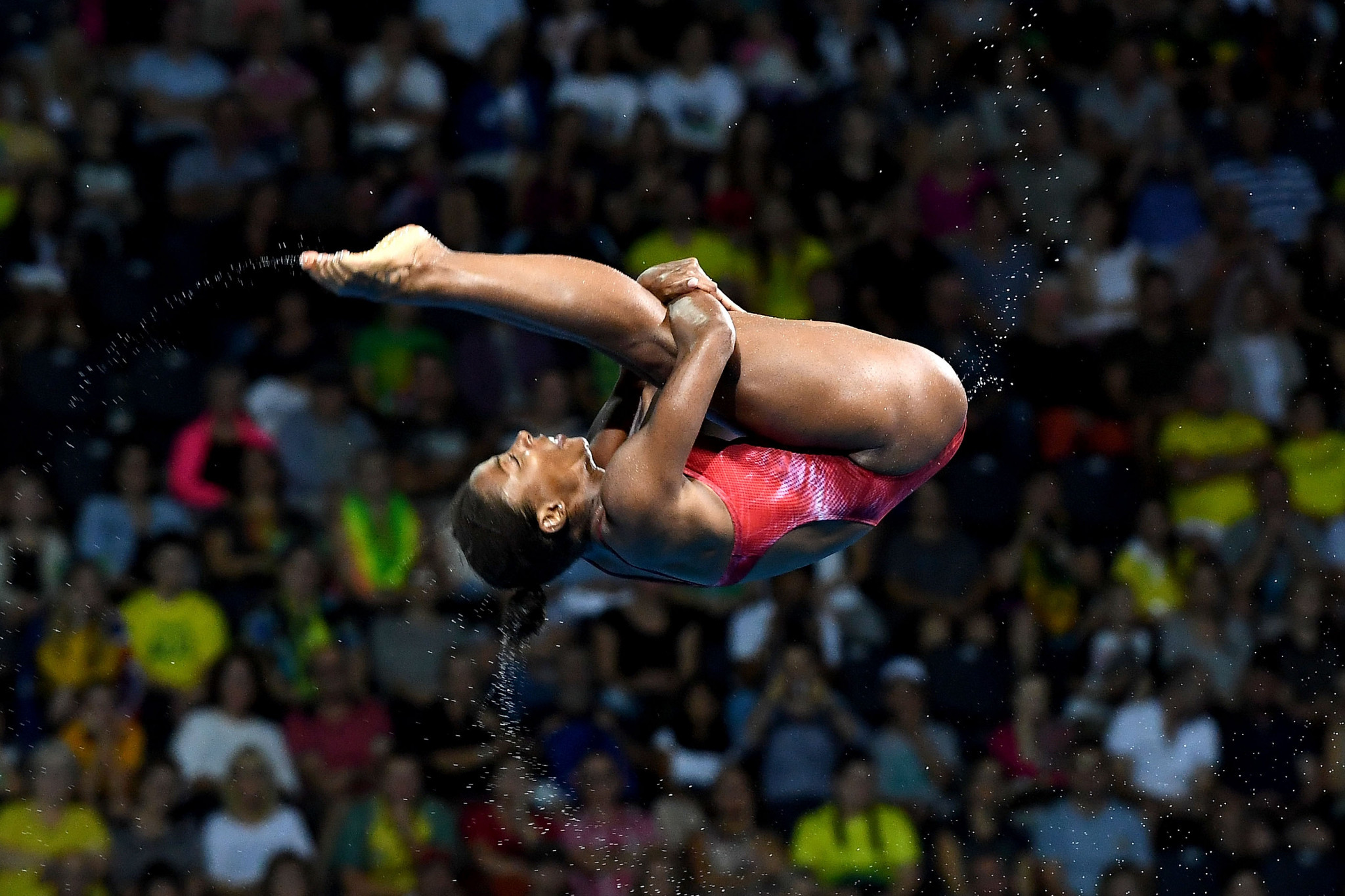 Canada's Jennifer Abel won the fourth Commonwealth Games gold medal of her career with victory in the 10m platform at Gold Coast 2018, narrowly beating Australia's Maddison Keeney ©Getty Images