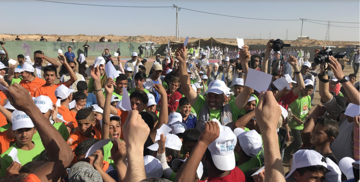 The World Association of Kickboxing Organizations has joined Peace and Sport to celebrate the International Day of Sport for Development and Peace in the Za'atari refugee camp in Jordan ©WAKO