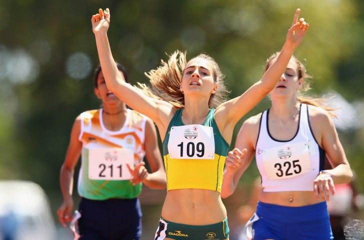 Australian Amy Harding-Delooze secured the girl's 800m and 1500m double with another superb performance on the third and final day of athletics at Samoa 2015 ©Getty Images