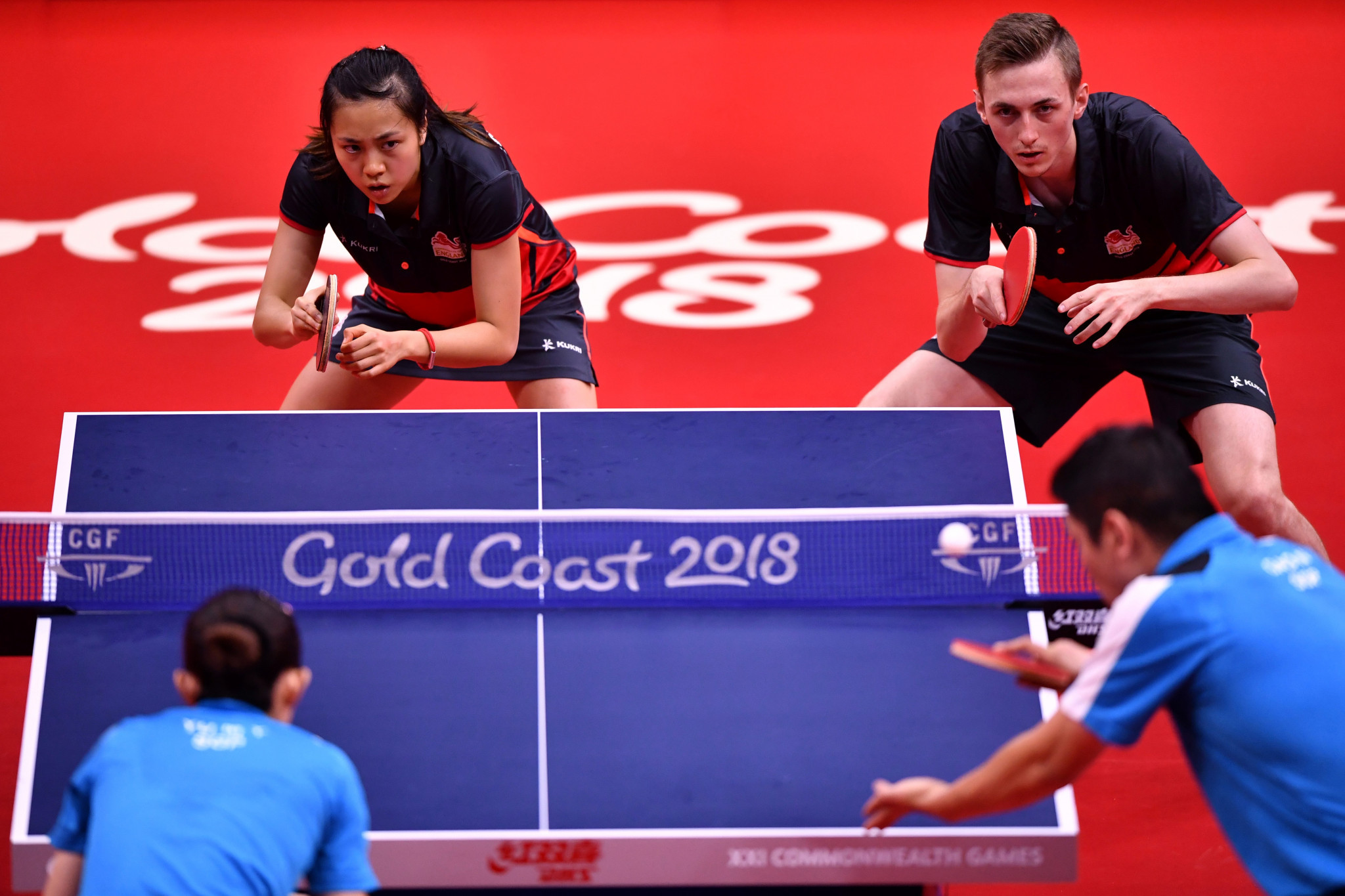 Gao Ning and Yu Mengyu produced a commanding performance to win the mixed doubles crown ©Getty Images