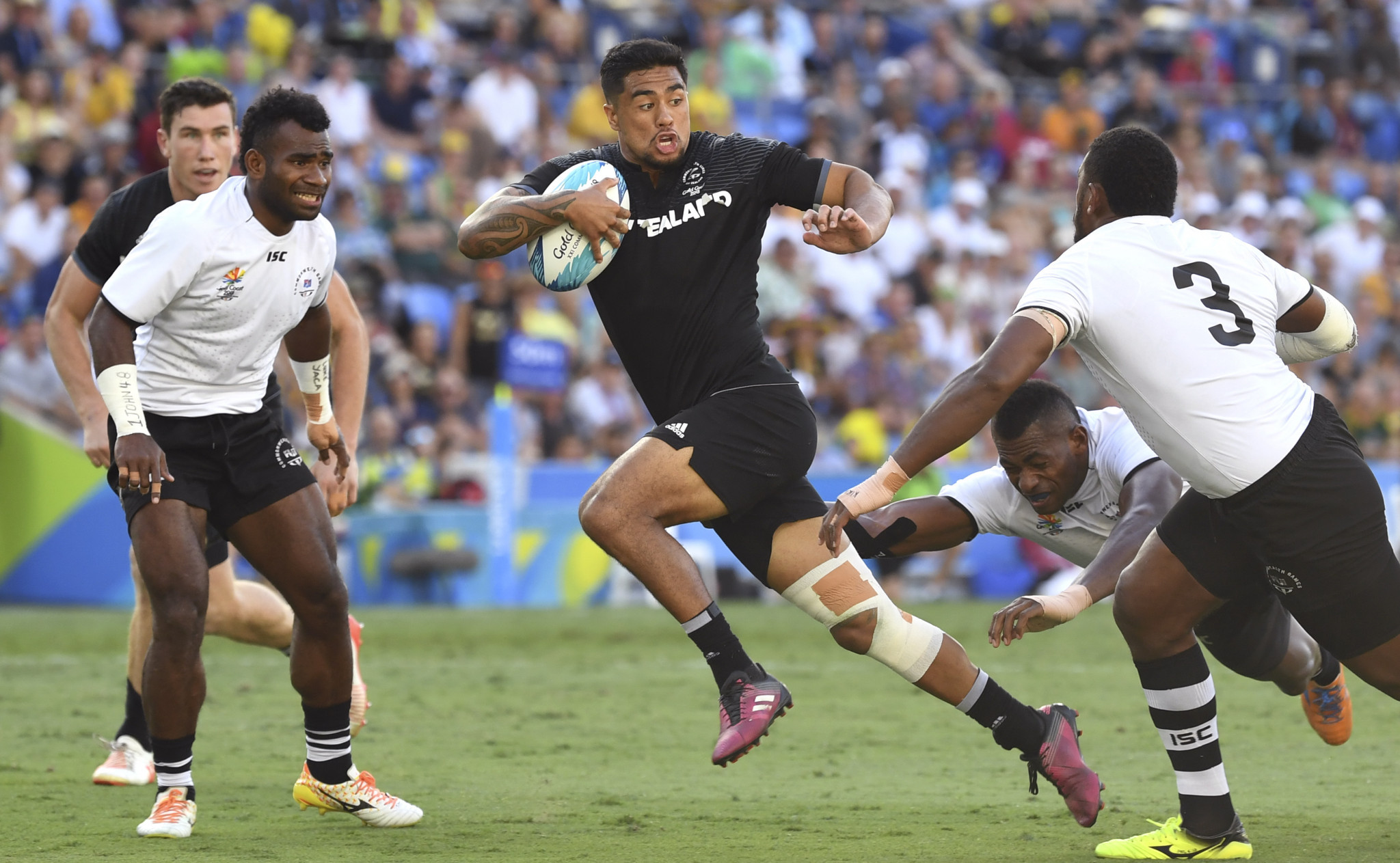 New Zealand held off Fiji to win the men's tournament and conclude sporting action at the Games ©Getty Images
