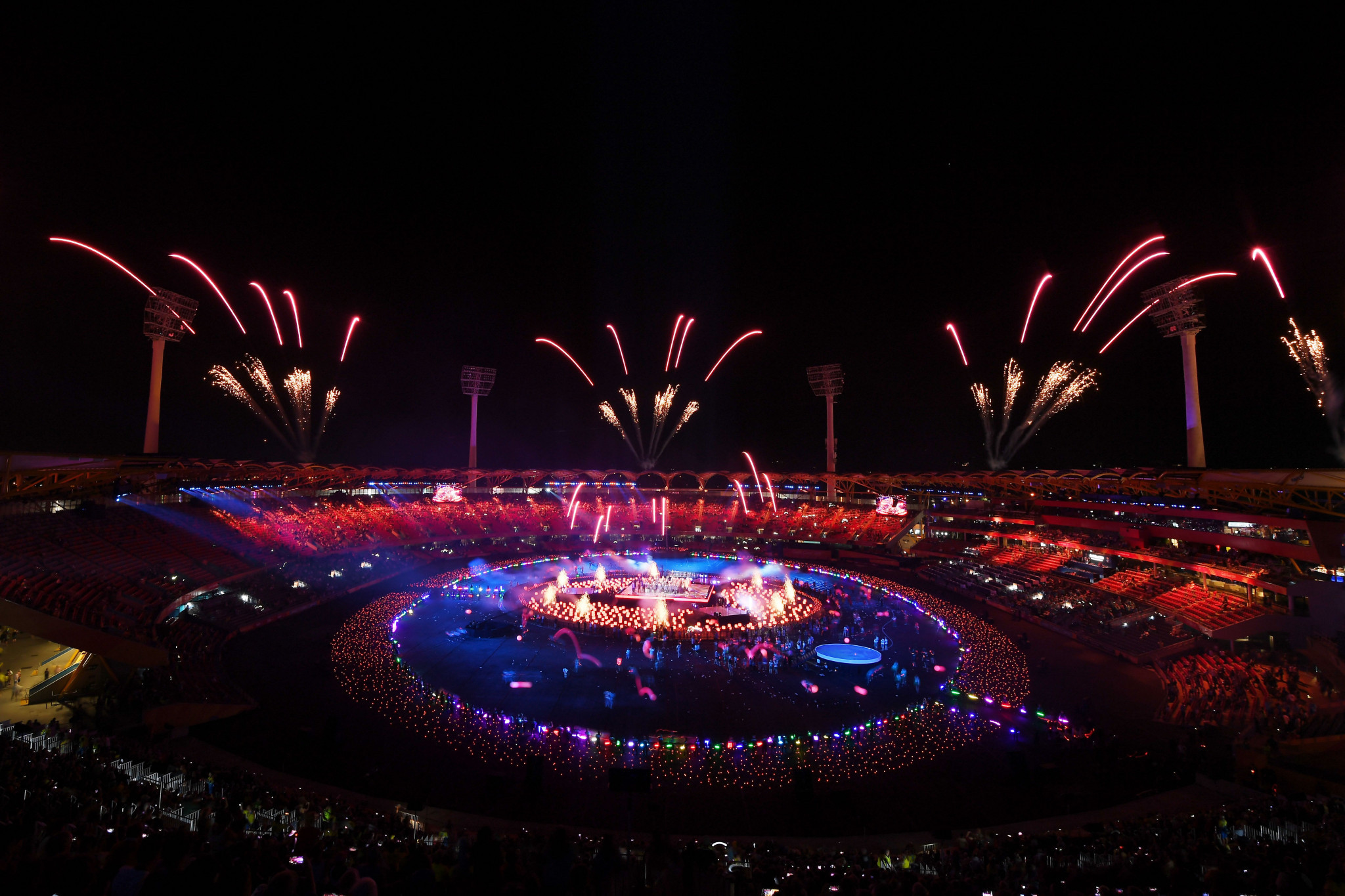 Fireworks then rained over the stadium to bring the Games to an end ©Getty Images