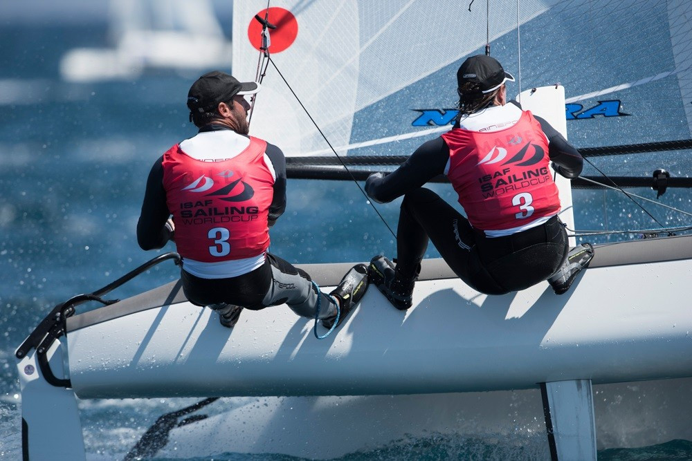 Hosts bag early Nacra 17 gold at Sailing World Cup Hyères