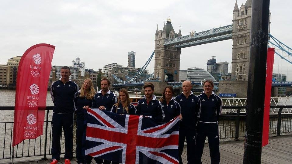 Giles Scott (left) was among the first raft of Team GB athletes named today at Tower Bridge ©ITG