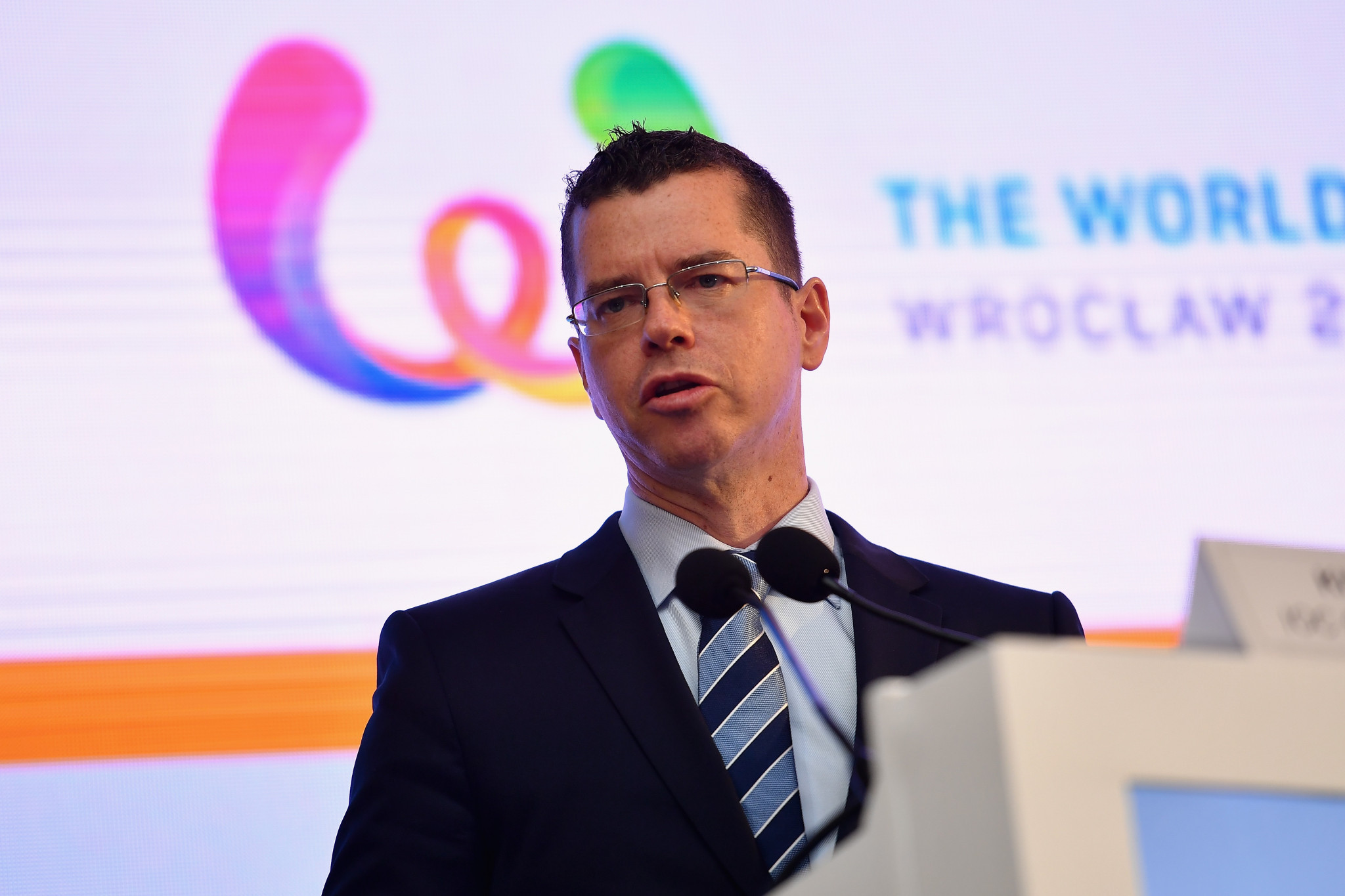 IOC sports director Kit McConnell addressed the International World Games Association (IWGA) Annual General Meeting (AGM) ©Getty Images