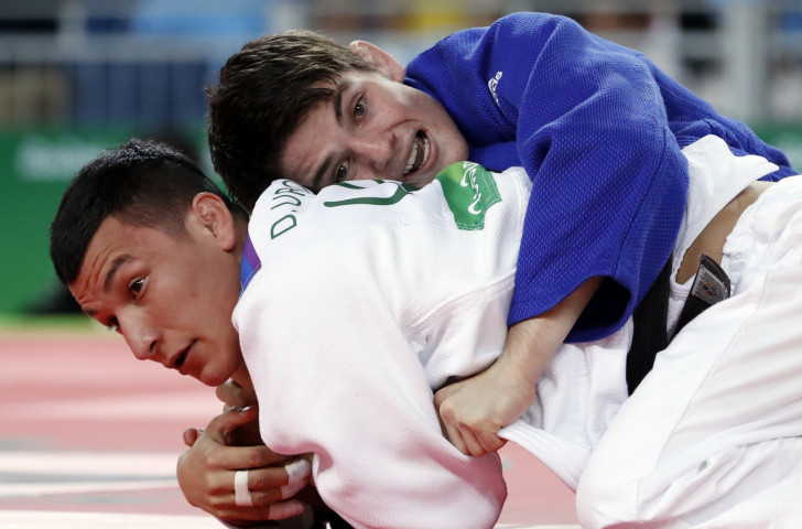Josh Katz, top, was one of three Rio 2016 Olympians who earned individual wins as Australia dominated the Oceania Judo Championships in New Caledonia ©Getty Images