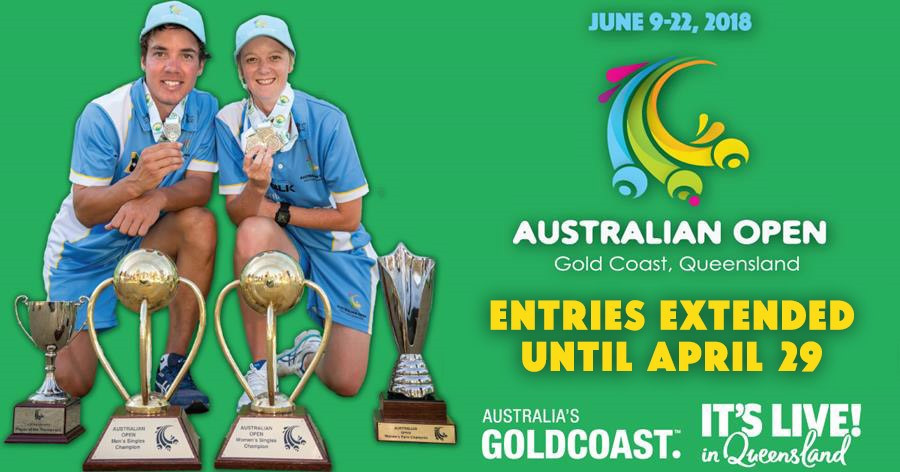 Interest in the Australian Open has grown following the success of the country's bowlers at the 2018 Commonwealth Games at the Broadbeach Bowls Club, host of the Gold Coast 2018 tournament ©Bowls Australia