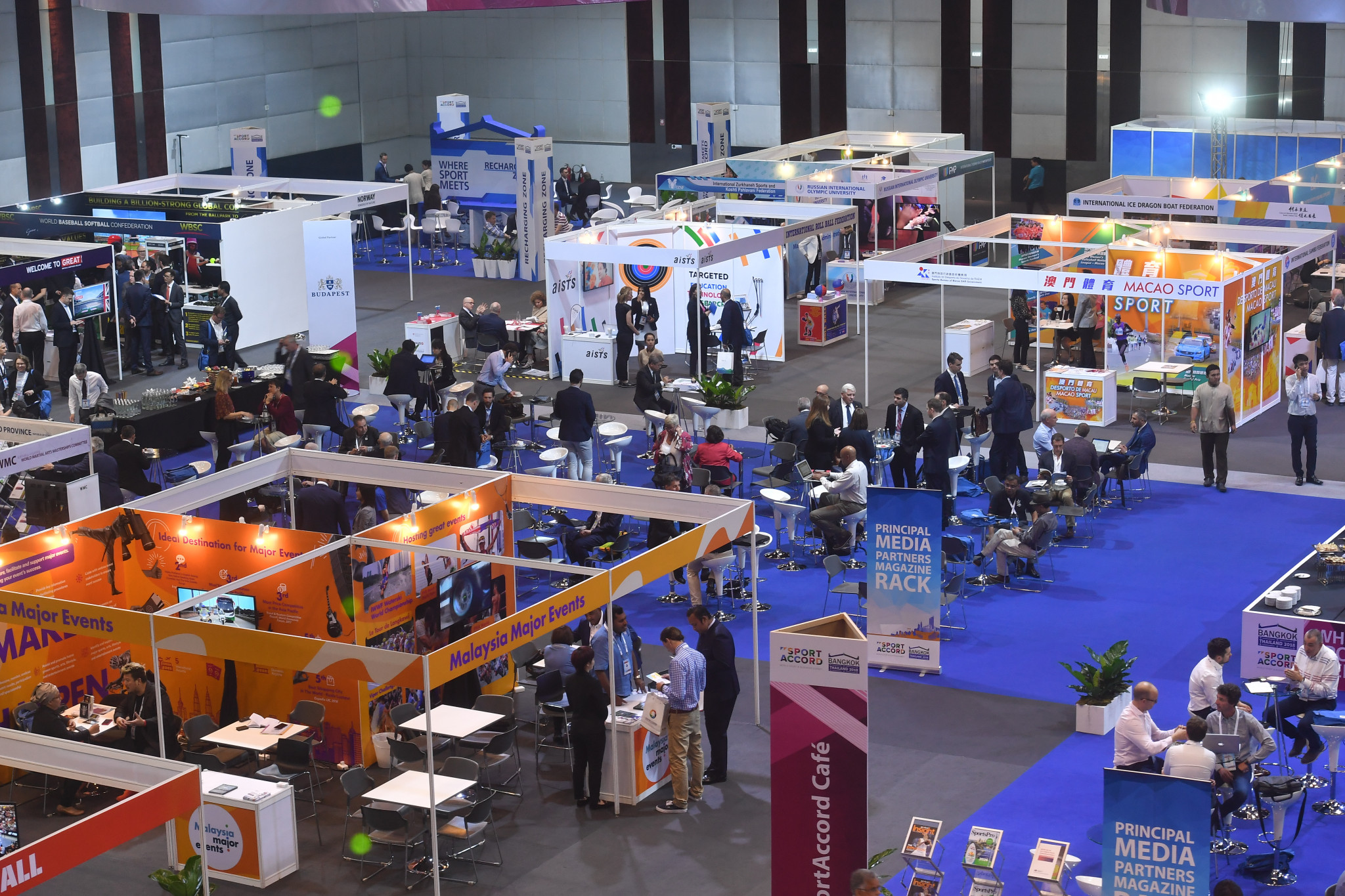 Exhibition area comes to life on day two of SportAccord Summit