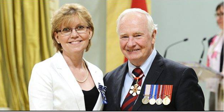 Barbara Marian, pictured with Canada's Governor General, has been officially appointed as Taekwondo Canada's referee chair through to 2020 ©Taekwondo Canada