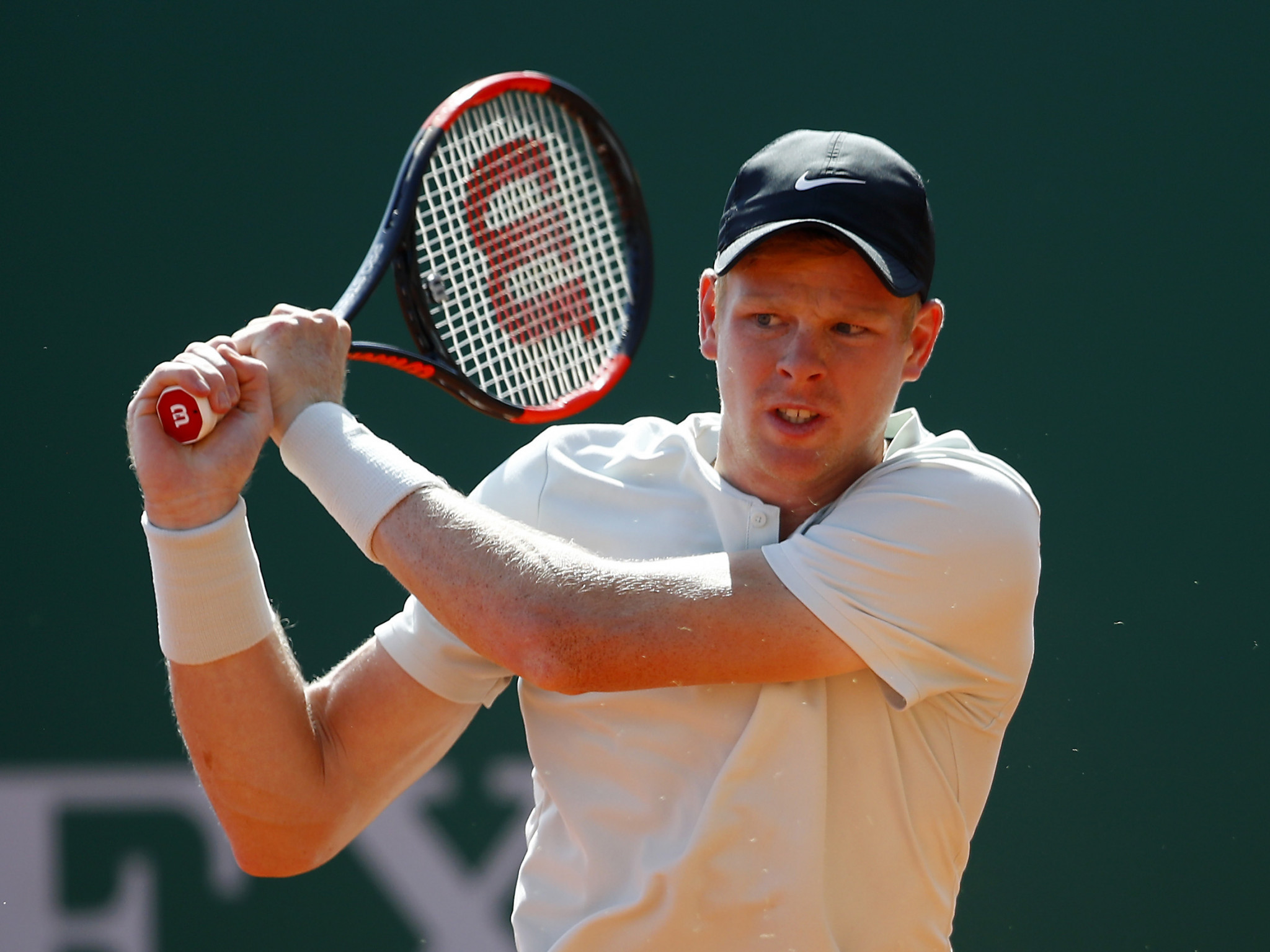 Britain's Kyle Edmund en route to a surprise early exit at the Monte Carlo Masters ©Getty Images