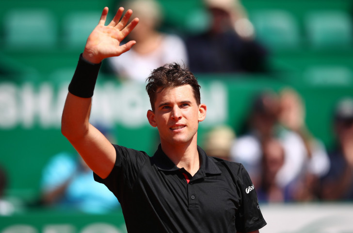 Austria's fifth seed at the Monte Carlo Masters, Dominic Thiem, made a winning return after five weeks out with an ankle injury, beating Russia's Andrey Rublev in a match where he saved a match point ©Getty Images