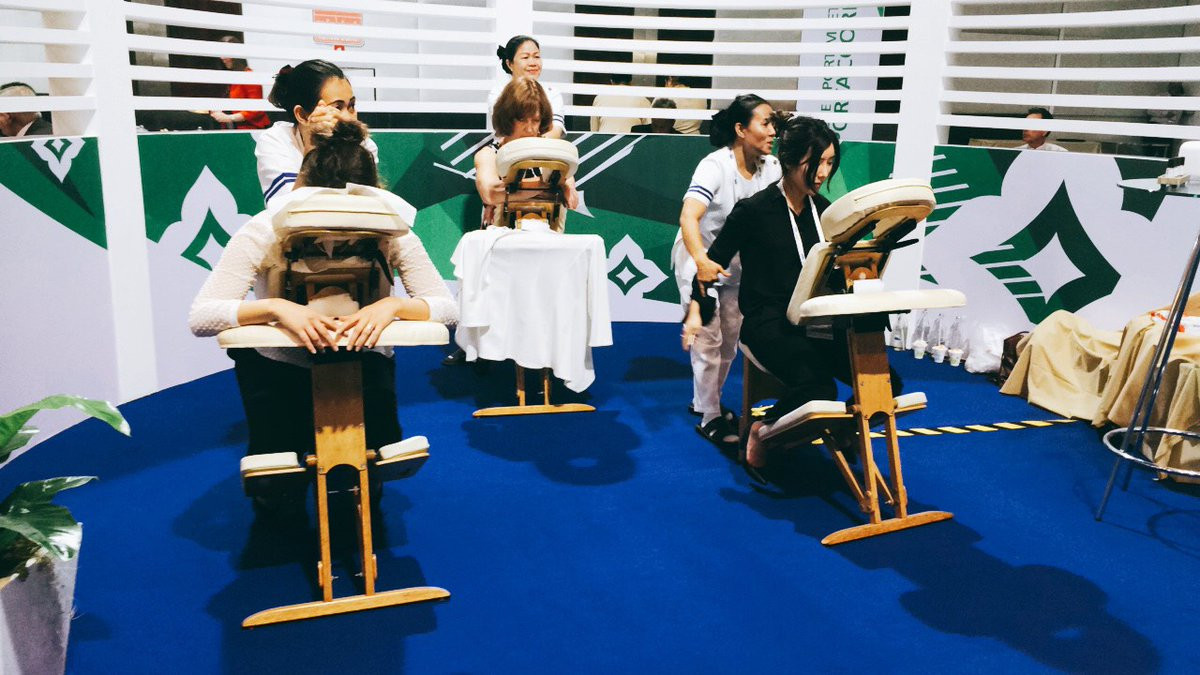 Delegates fancying a Thai massage could stop by the Edmonton Events relaxing zone ©SportAccord/Twitter