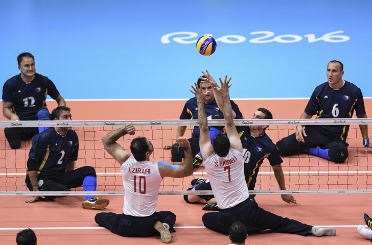 Paralympic and world champions contest Super 6 sitting volleyball in Iran