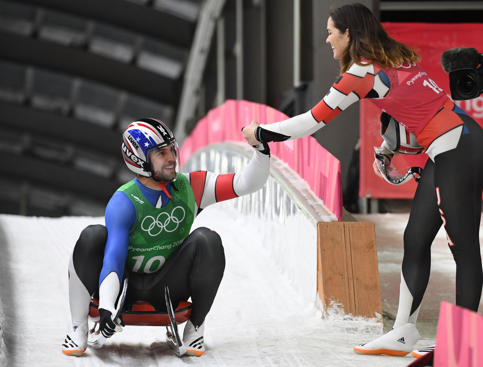 Chris Mazdzer claimed silver in the men's luge event at the 2018 Winter Olympics ©Getty Images