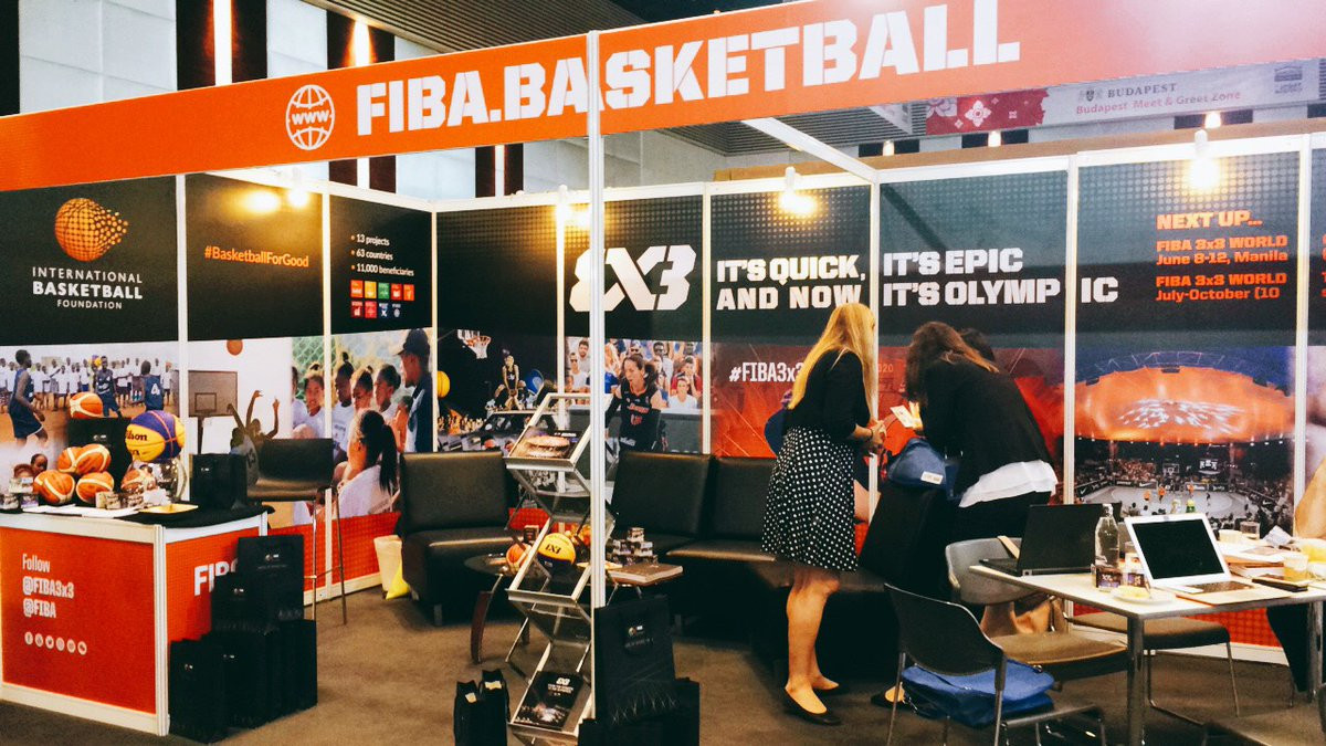 The International Basketball Federation's stand provided the chance to learn more about the sport's 3x3 discipline ©SportAccord/Twitter