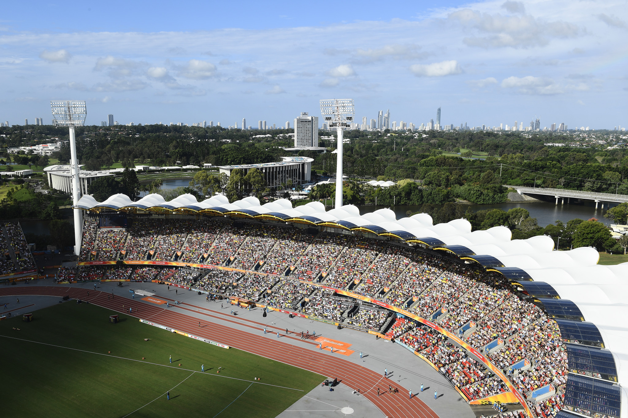 The Carrara Stadium, which hosted athletics, was a popular venue during the 2018 Commonwealth Games in the Gold Coast and has encouraged the city's Mayor Tom Tate to launch a bid for the IAAF World Championships ©Getty Images
