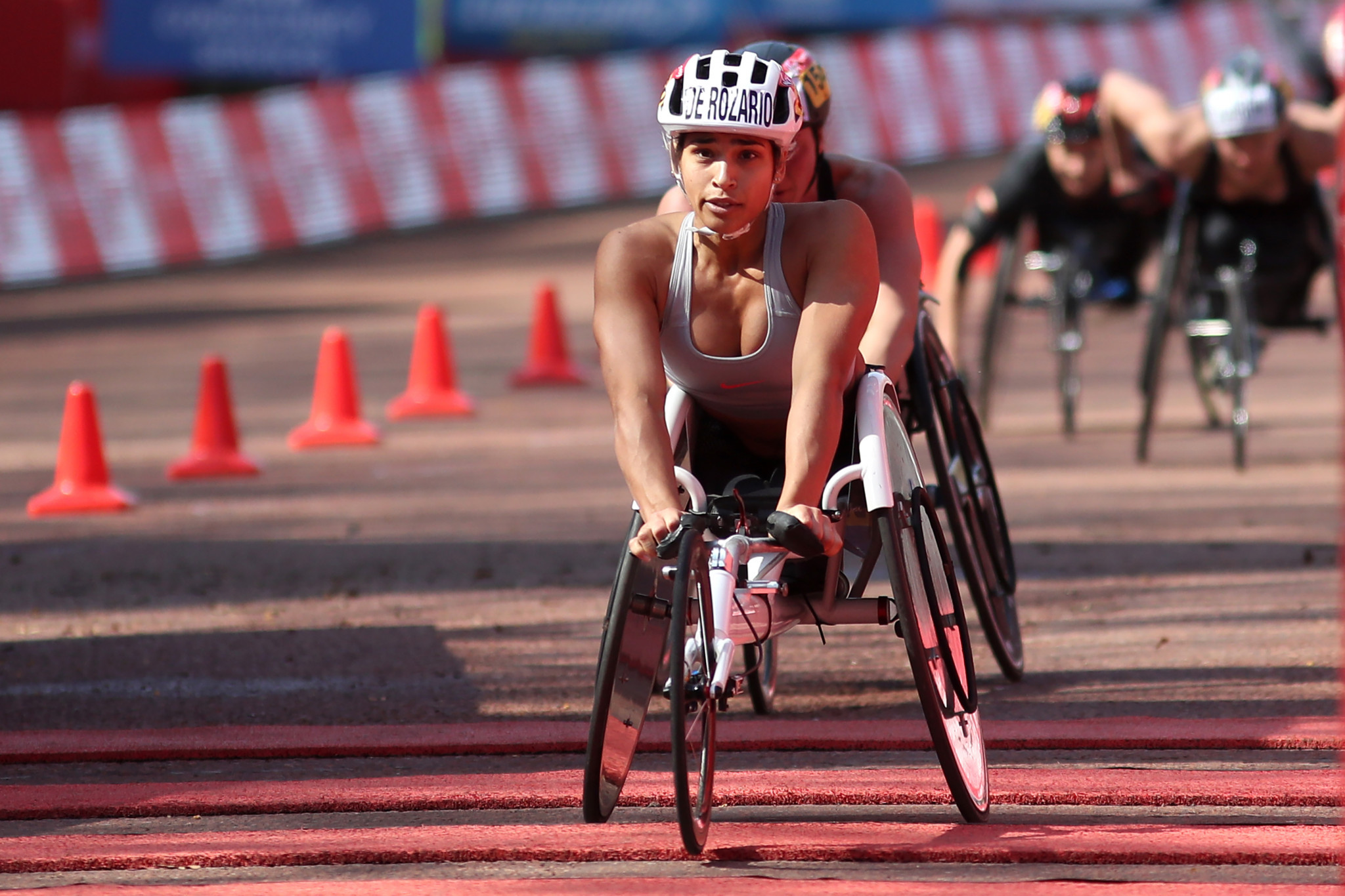 Madison De Rozario claimed a shock win in the women's wheelchair race ©Getty Images