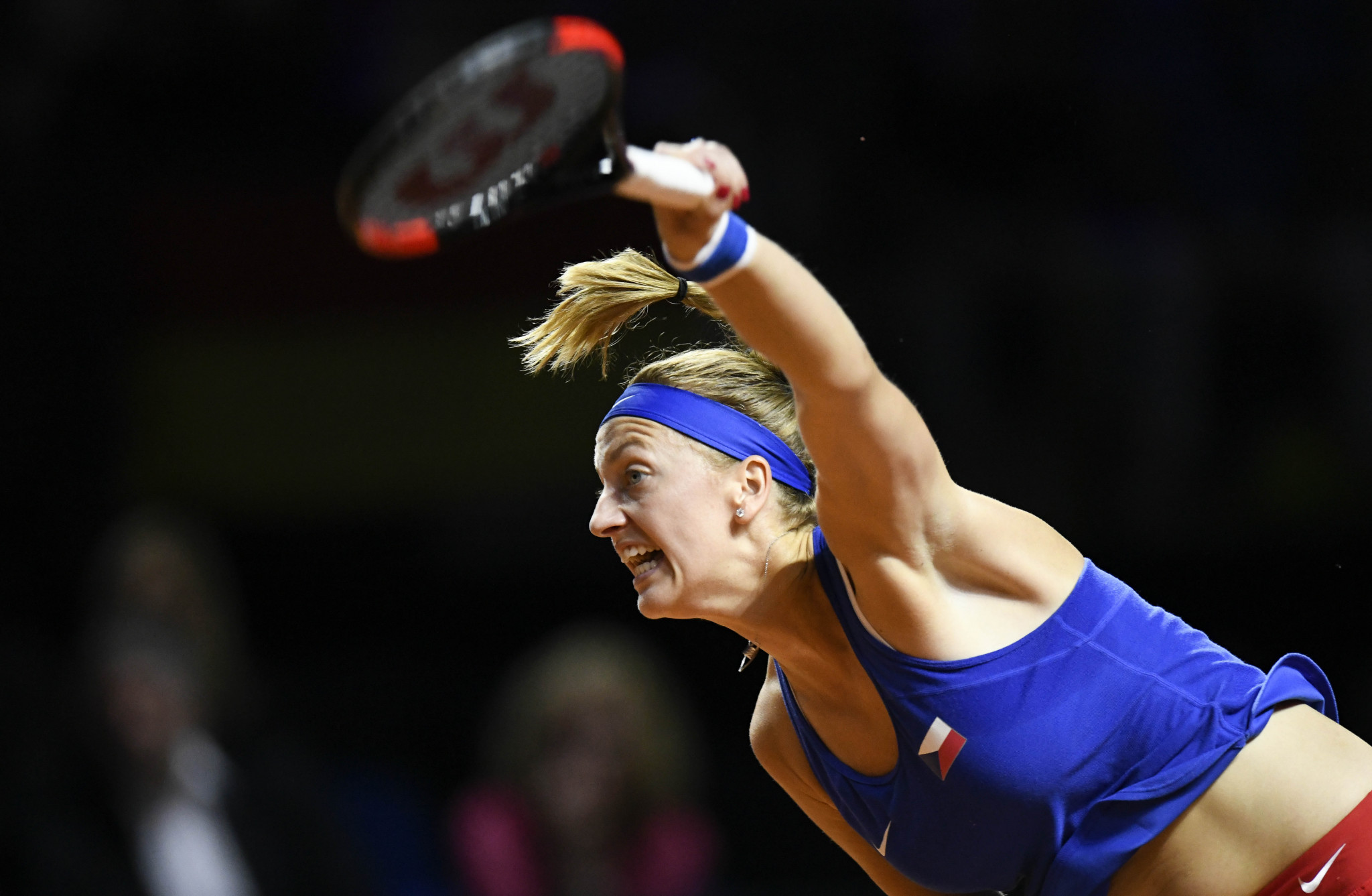 Petra Kvitová sealed the Czech Republic's place in the final with a crushing win over Angelique Kerber ©Getty Images