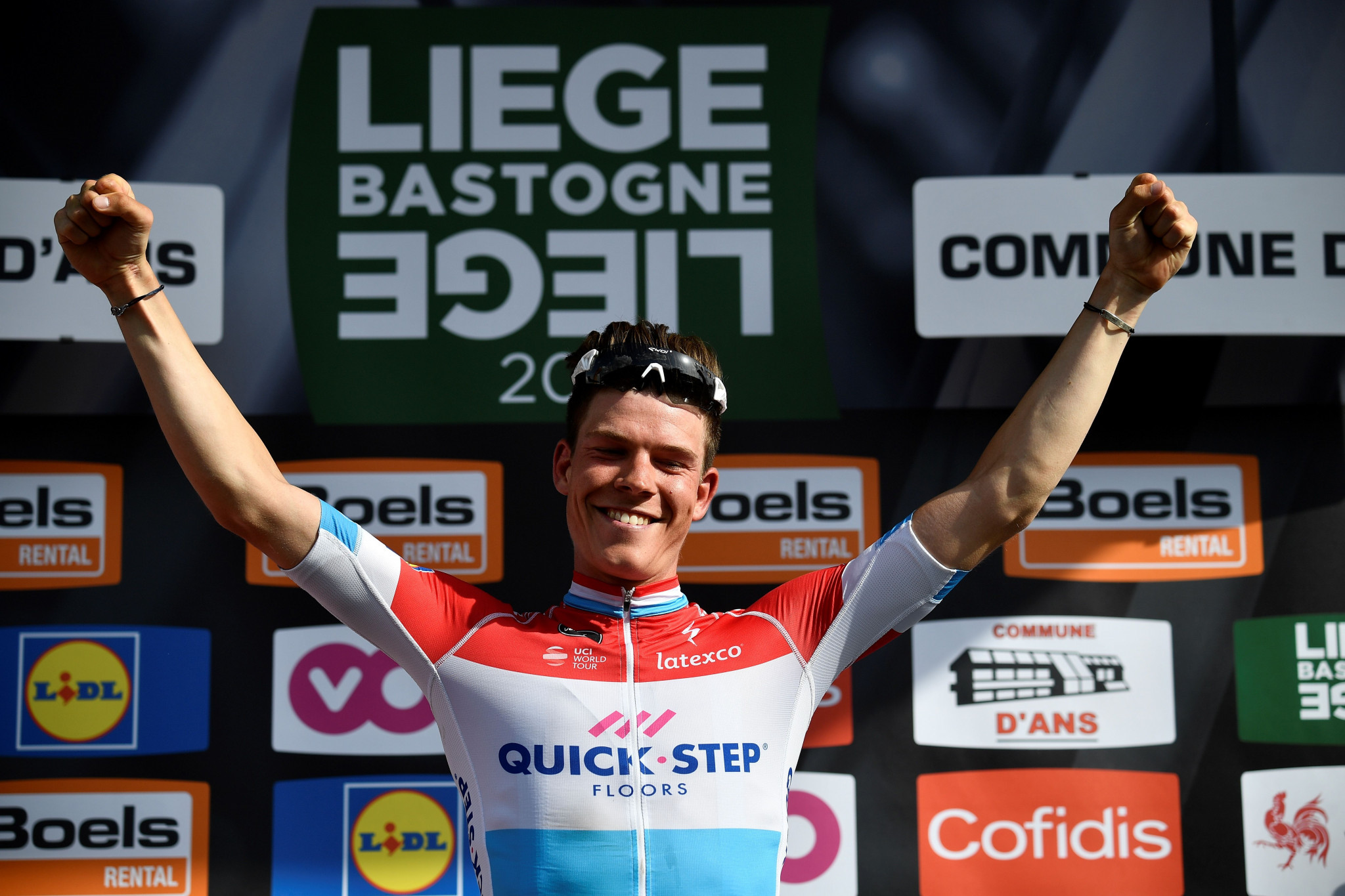 Luxembourg's Bob Jungels won theLiège-Bastogne-Liège after a solo break ©Getty Images  
