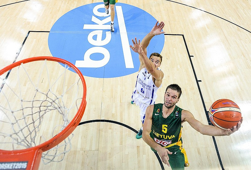 Lithuania avoided a major upset by securing a late victory over Estonia 