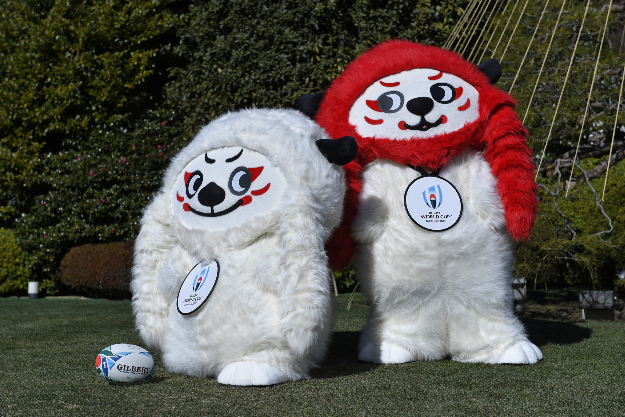Ren, left, and G, official mascots for the 2019 Rugby World Cup, were announced in February - and now Japanese organisers have finalised the list of 52 sites where the 20 competing teams will be training ©World Rugby