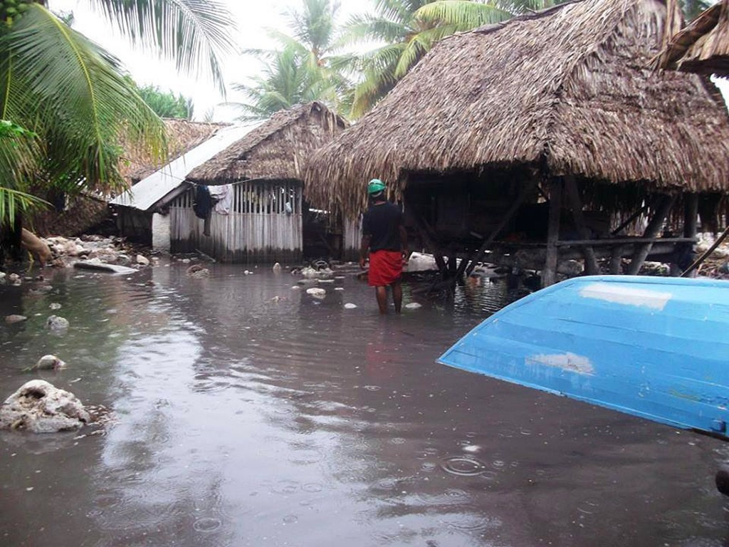 Kiribati was one of the Pacific islands to feel the effects of Cyclone Pam, which killed 15 people in Vanuatu