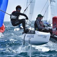 French duo lead the way as racing finally begins at inaugural Nacra 15 World Championships in Barcelona
