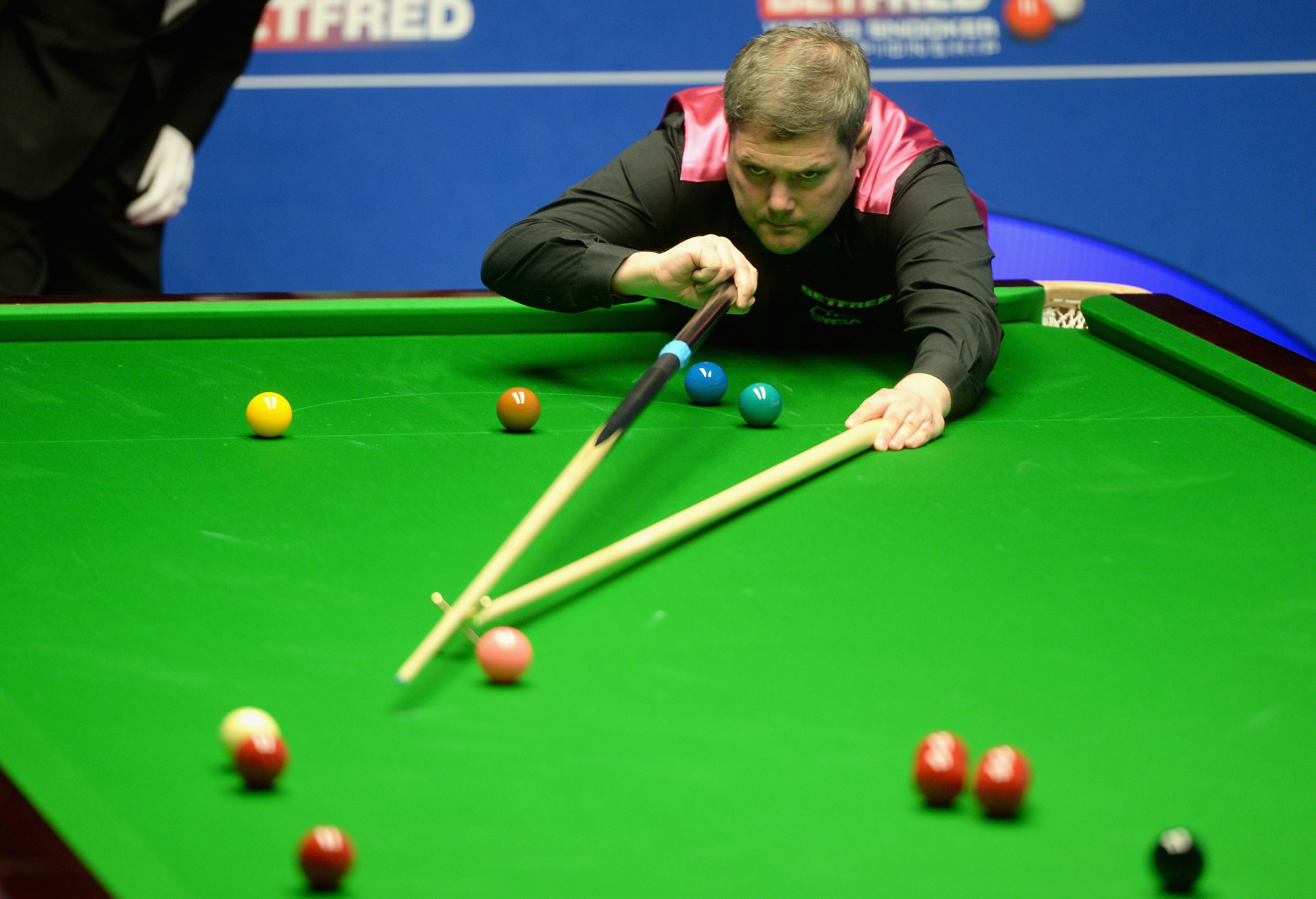 Robert Milkins caused a huge upset at the Crucible ©Getty Images