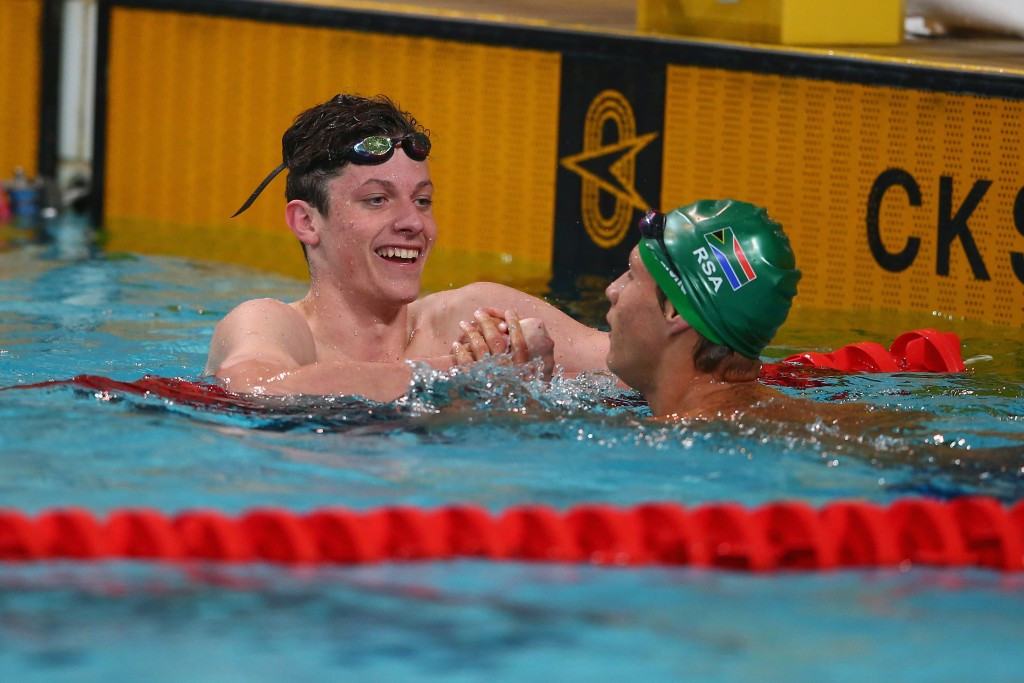 South African Zane Waddell cemented his status as the boy's sprint king by sealing gold in the boy's 50m freestyle 