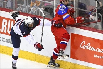 Defending champions United States knock-out hosts Russia to reach IIHF World U18 Championships semi-finals