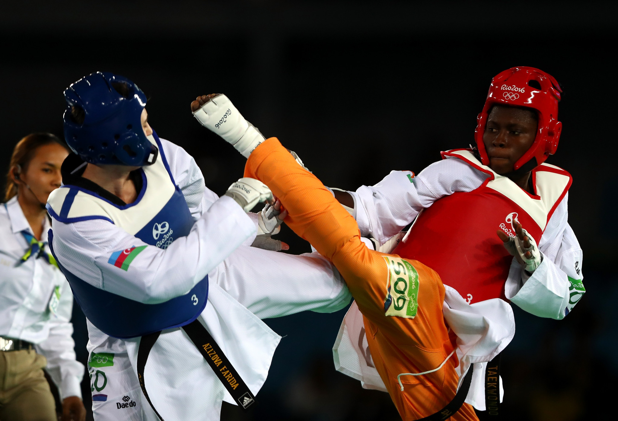 Ivory Coast's Ruth Gbagbi, right, came out on top in the women's under 67kg category ©Getty Images