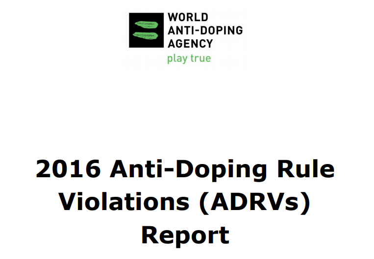 WADA have published their report on Anti-Doping Rule Violations in 2016 ©WADA