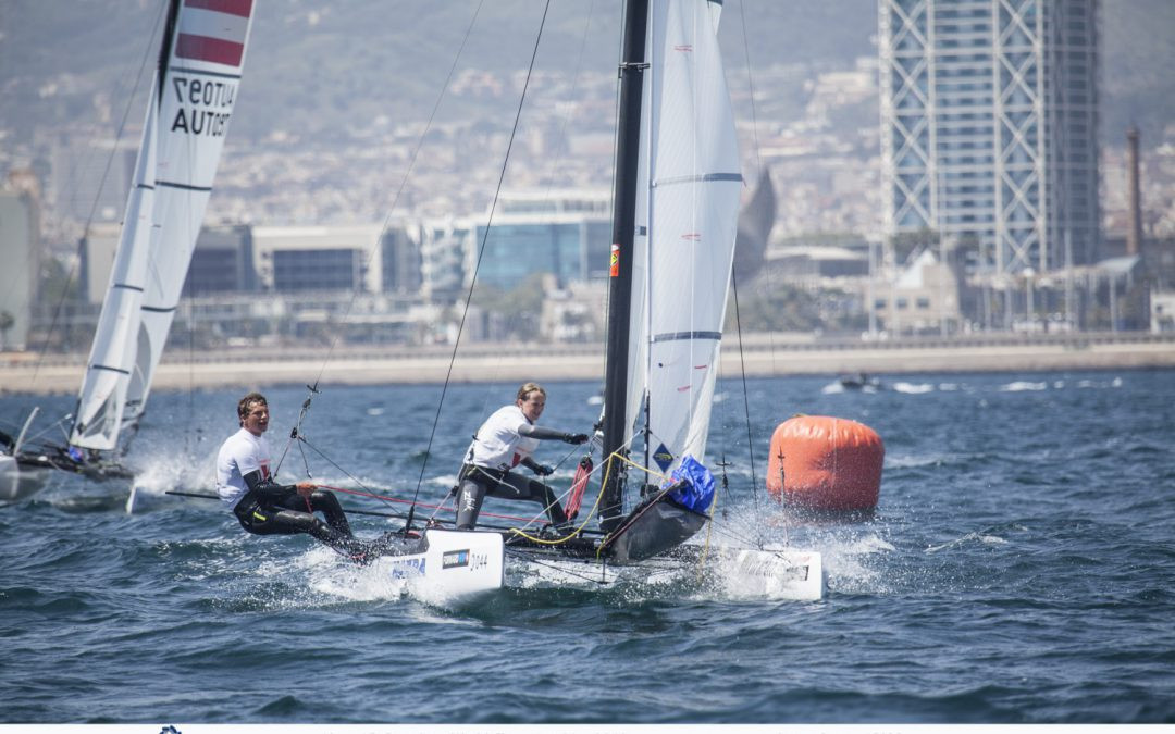 Belgium’s Henri Demesmaeker and Frederique Van Eupen have come out on top at the Nacra 15 World Championships ©Nacra15 Barcelona World Championship 2018