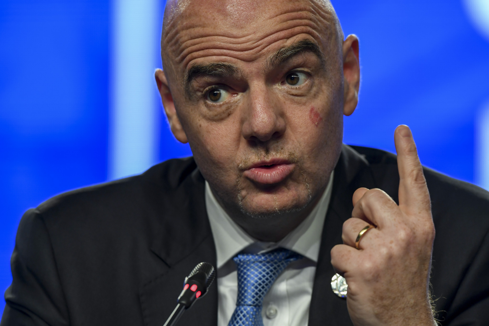 FIFA President Gianni Infantino warned that the Qatar 2022 expansion plans will only be considered with the support of the host nation Qatar, who many fear would be unable to cope with the extra countries competing ©Getty Images