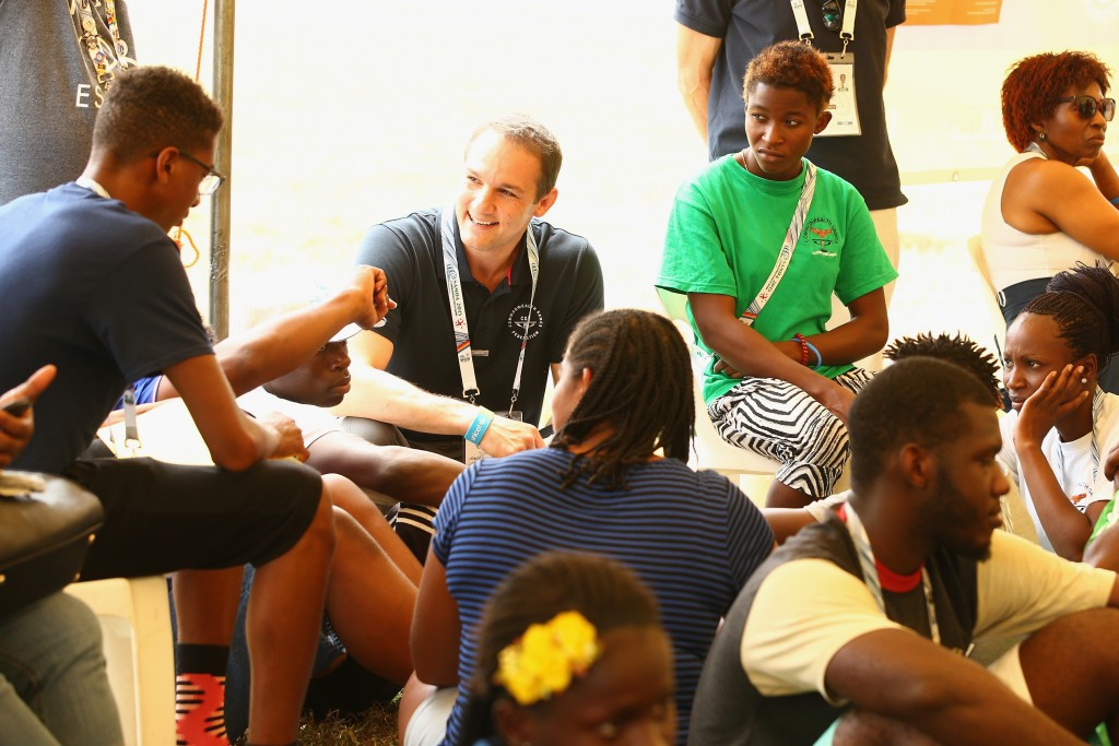Commonwealth Games Federation chief executive David Grevemberg attended a local workshop held as part of the Just Play scheme today ©Getty Images