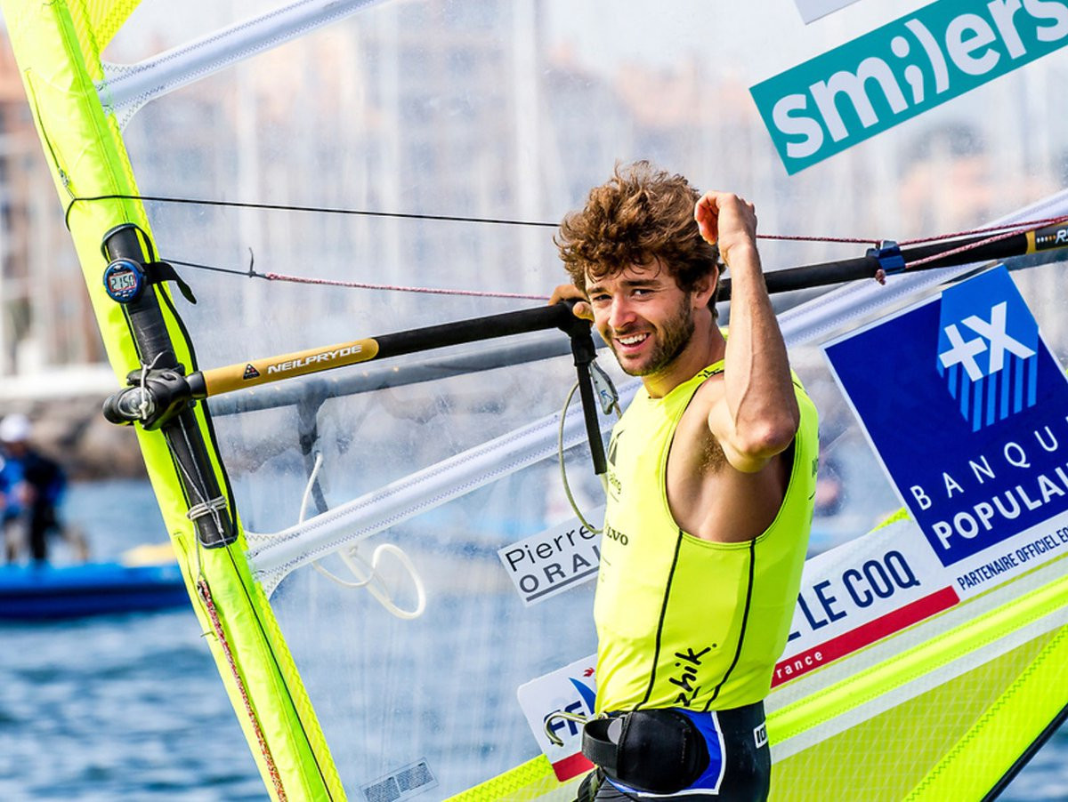 France's Pierre Le Coq won in the men's R:SX class ©World Sailing/Twitter