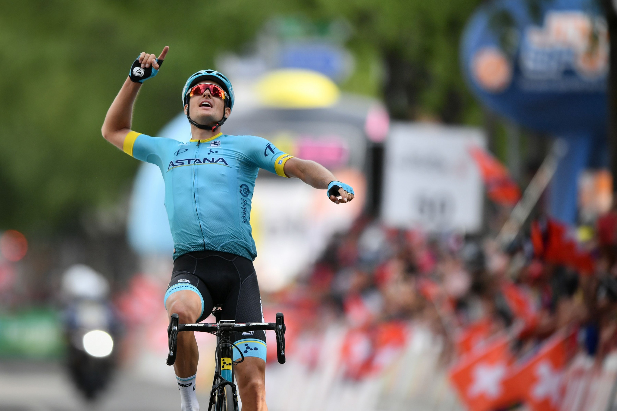 Denmark's Jakob Fuglsang wins the fourth and penultimate stage of the Tour de Romandie in Sion today ©Getty Images  