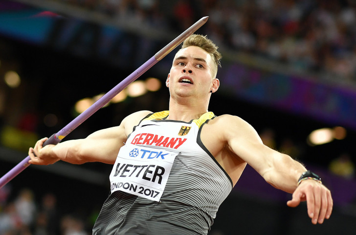 Germany's world javelin champion Johannes Vetter, getting better and better, has high hopes for this week's IAAF Diamond League opening event of the season in Doha ©Getty Images  