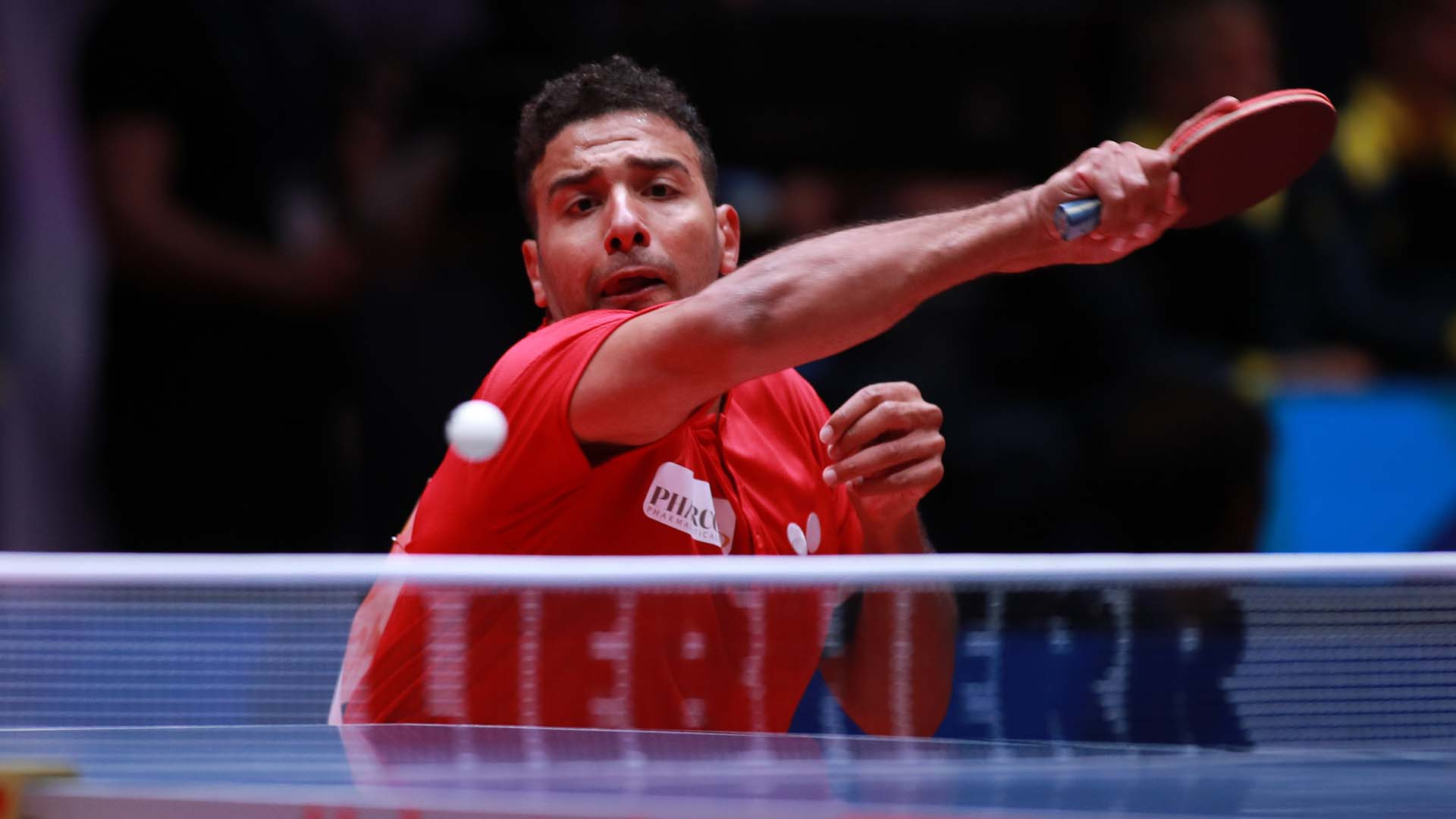 Egypt's Omar Assar won two matches but his team lost 3-2 to Germany in Halmstad ©ITTF