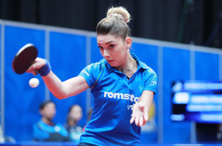Bernadette Szocs helped European champions Romania get off to a winning start against the Czech Republic in the women's event at the ITTF World Team Championships in Halmstad ©ITTF