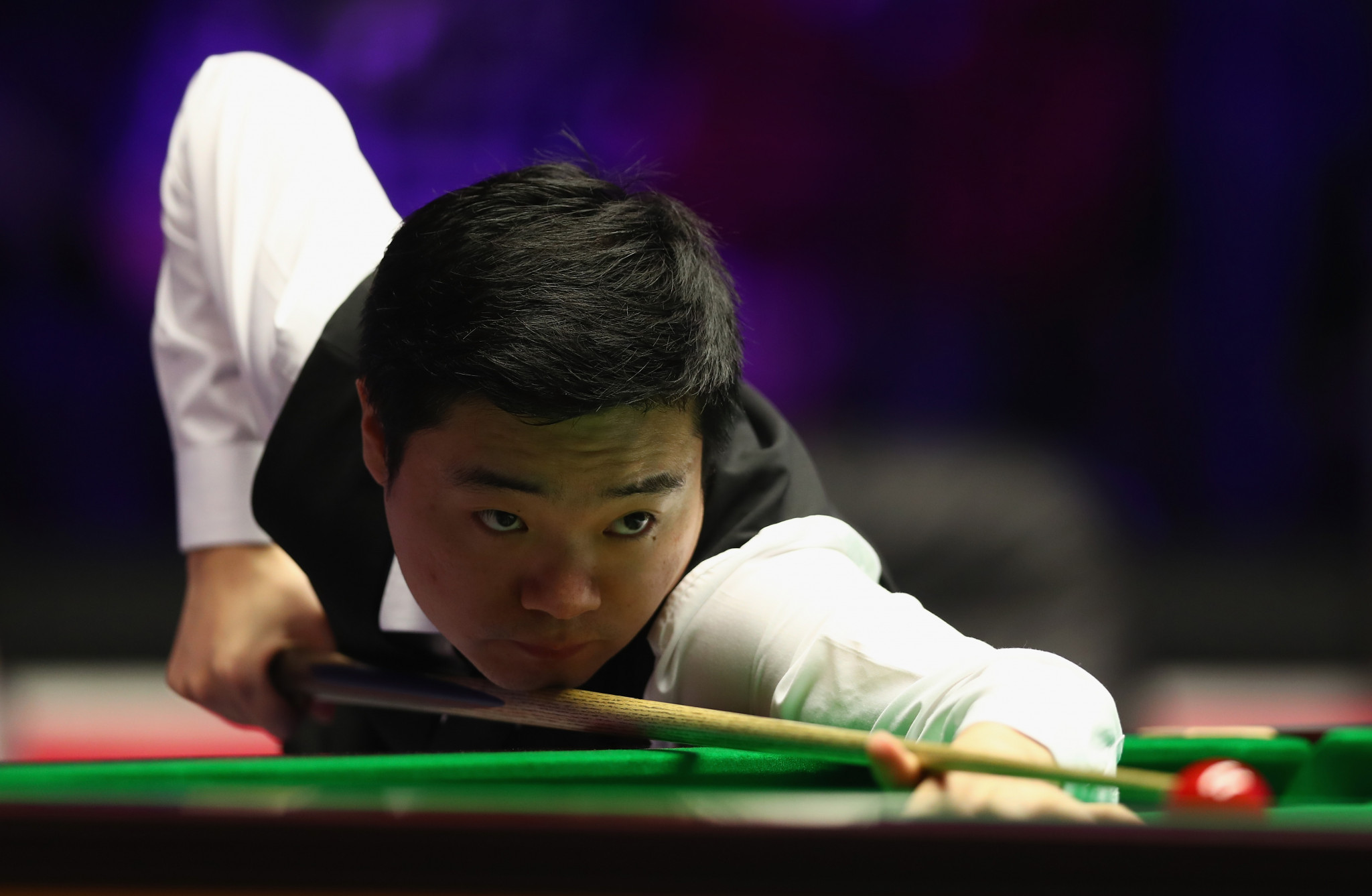 Ding Junhui is now the favourite for the title at the World Snooker Championship in Sheffield after reaching the quarter-final ©Getty Images